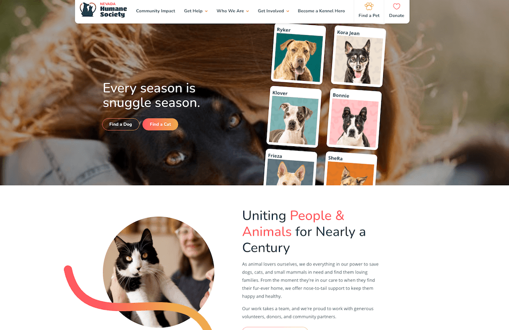 Nevada Humane Society Website